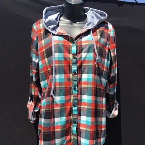 Hoodie flannel- new with tags